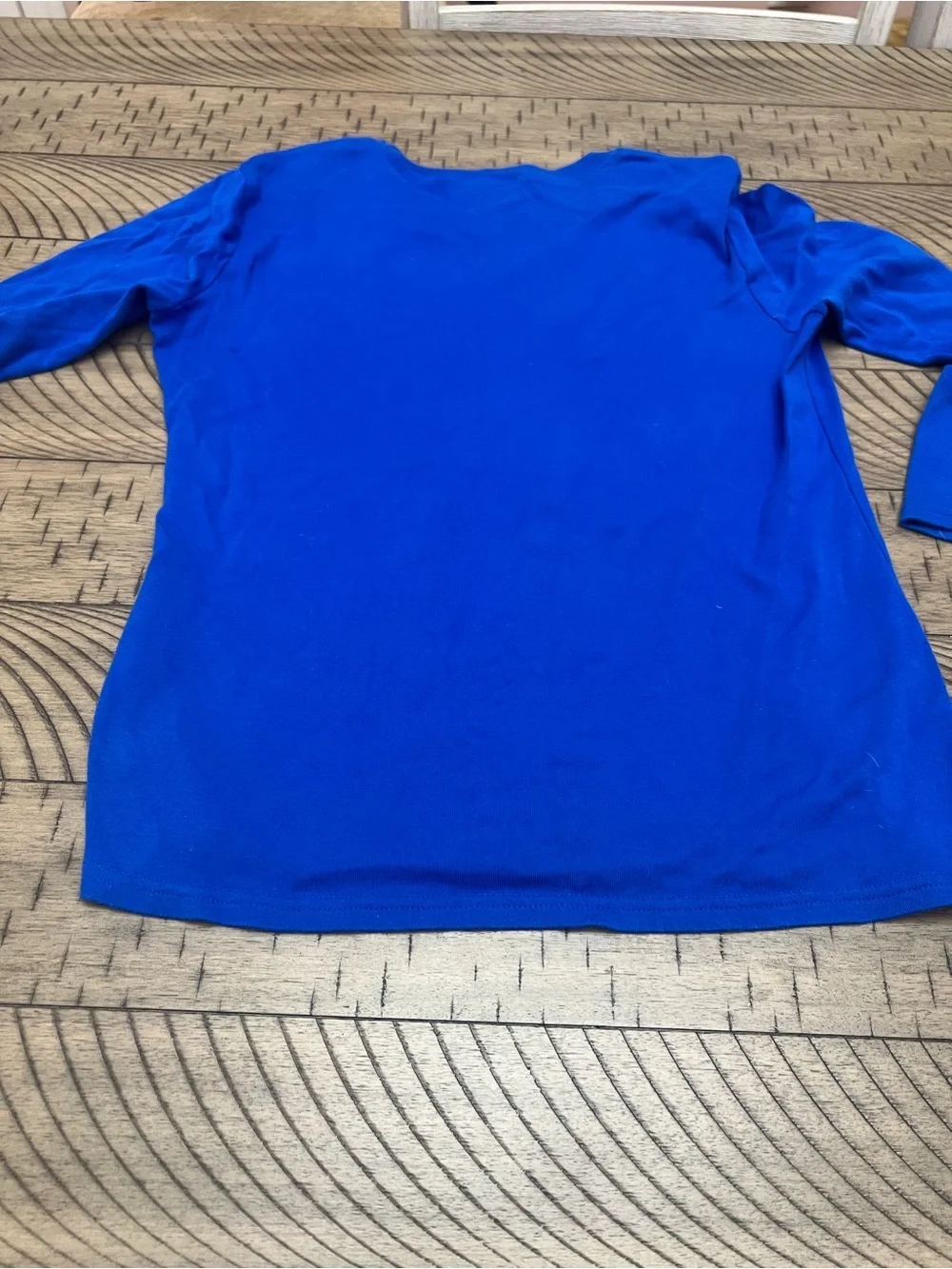 Women’s Ralph Lauren Royal Blue Long Sleeve Crewneck Tee with Pink Pony